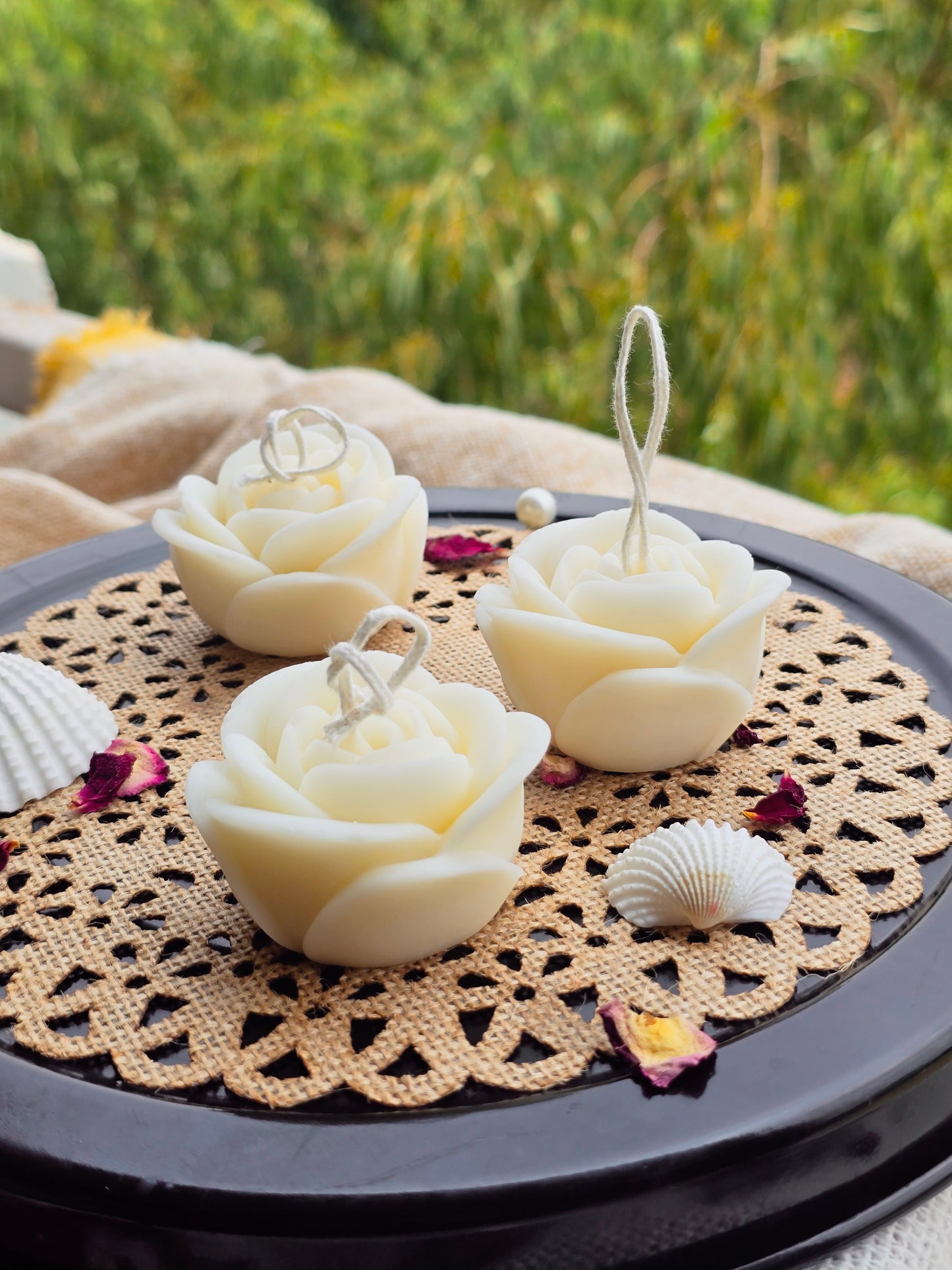 White Rose Scented Candles