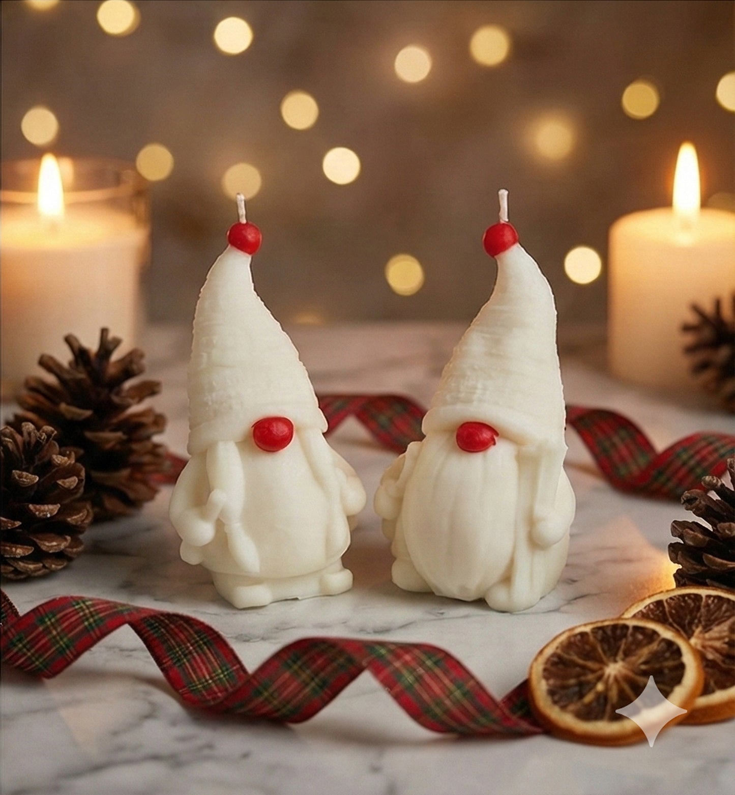 Gnome Buddies — Christmas Candle Duo